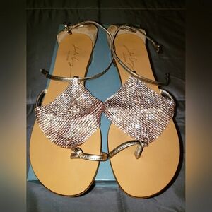 Lola Cruz jeweled sandals